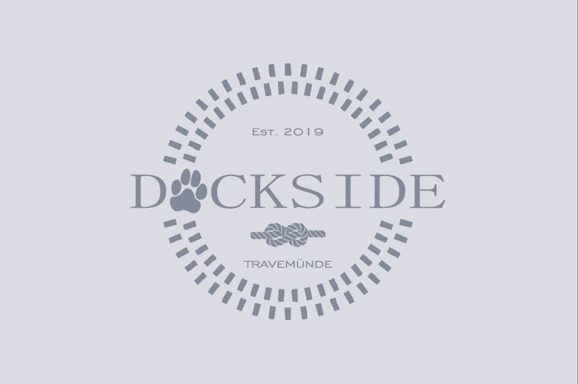 Hundepfote im Dockside Logo